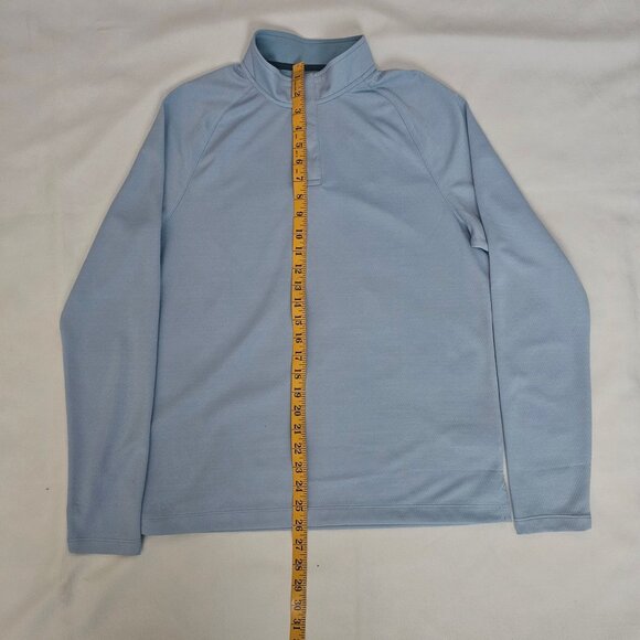 Rhone Clubhouse Pullover Long Sleeve Polo Shirt, Misty Blue Men's Size Small NWT - Picture 7 of 10